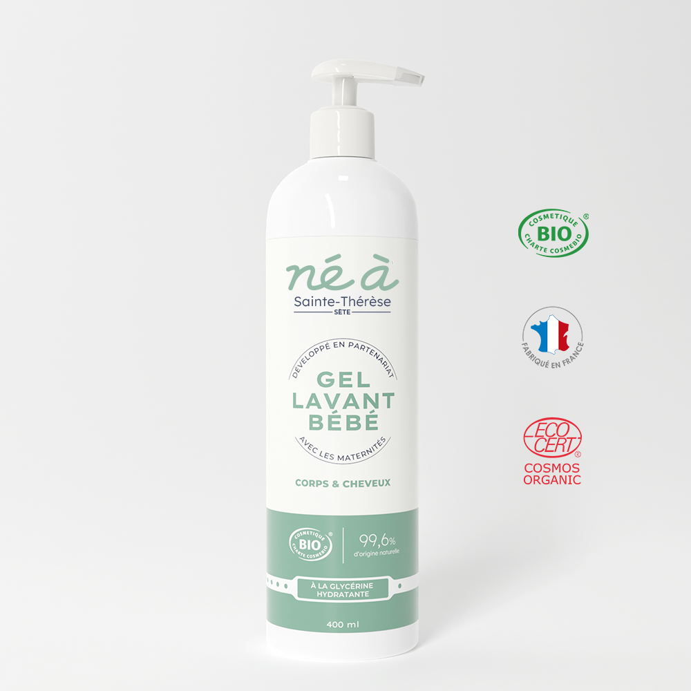 Gel lavant bébé Né à Sainte-Thérèse - corps et cheveux - 400 ml