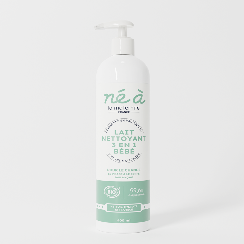 Lait nettoyant 3 en 1 bébé - change, visage & corps - 400 ml