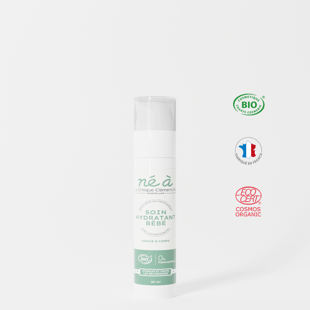 Soin hydratant bébé Né à Clémentville - visage et corps - 50 ml